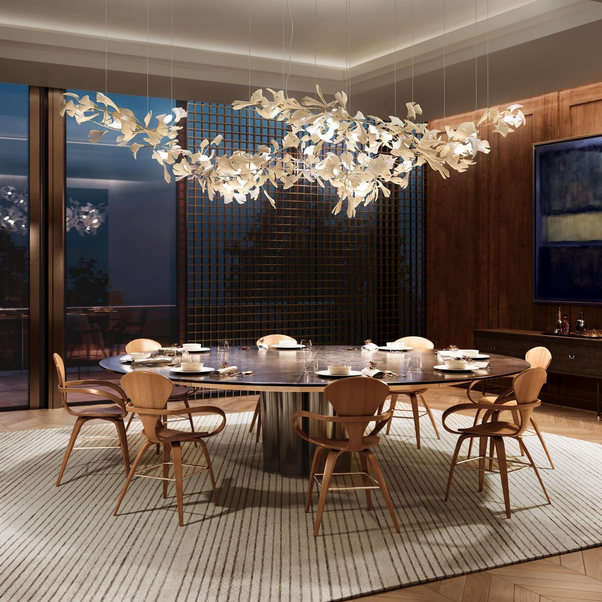 Ceroraine Kroonluchter Gingko A Porselein LED Modern
