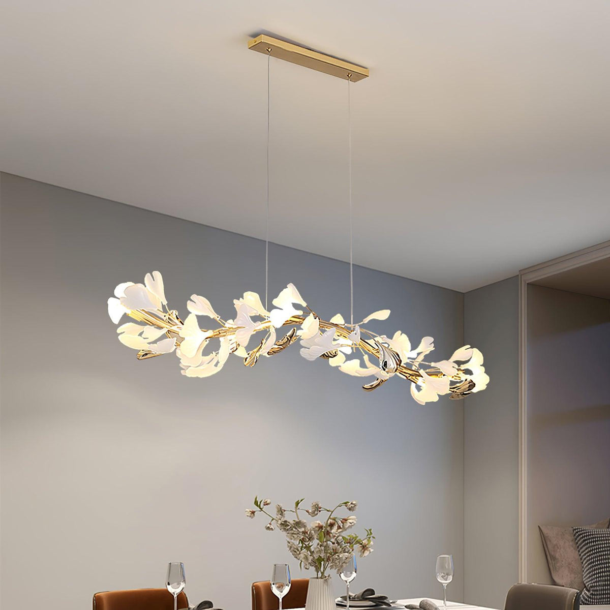 Vixu Postmodern luxe Gingko Ceramics Kroonluchter