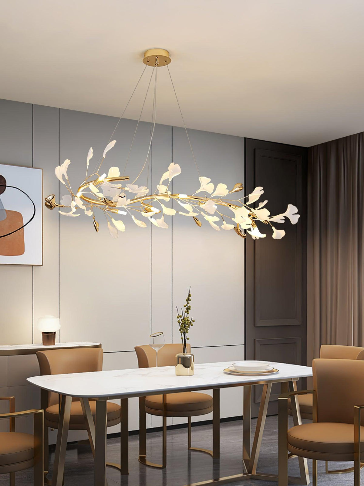 Vixu Postmodern luxe Gingko Ceramics Kroonluchter