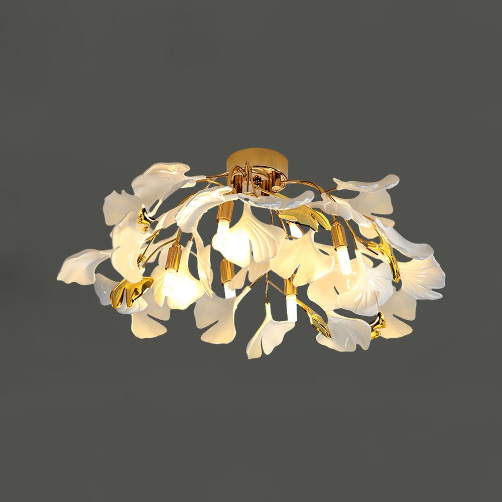 Callenne elegante plafondlamp met ginkgobladeren