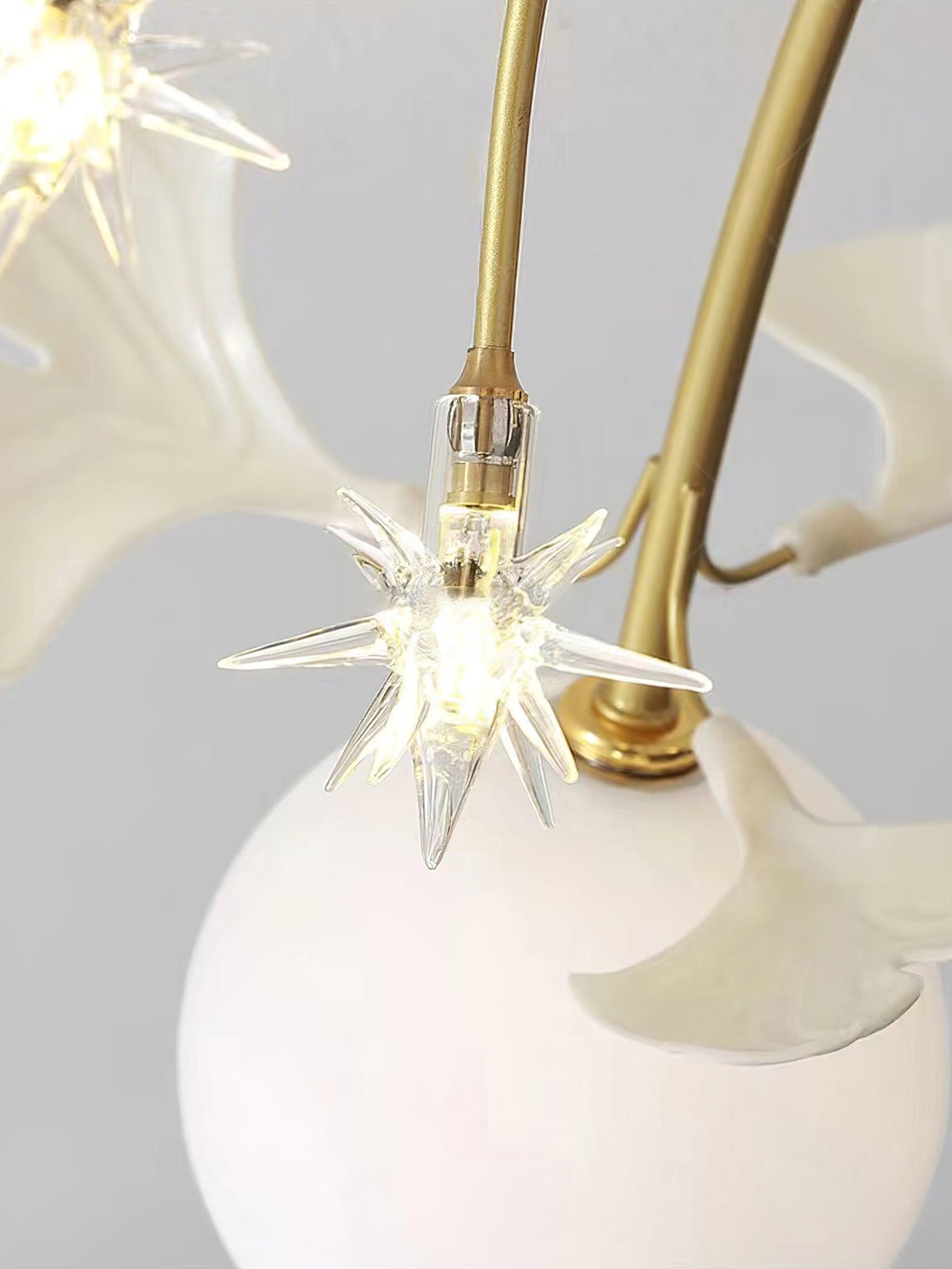 Celalaya plafondlamp Ginkgo glas voor woonkamer