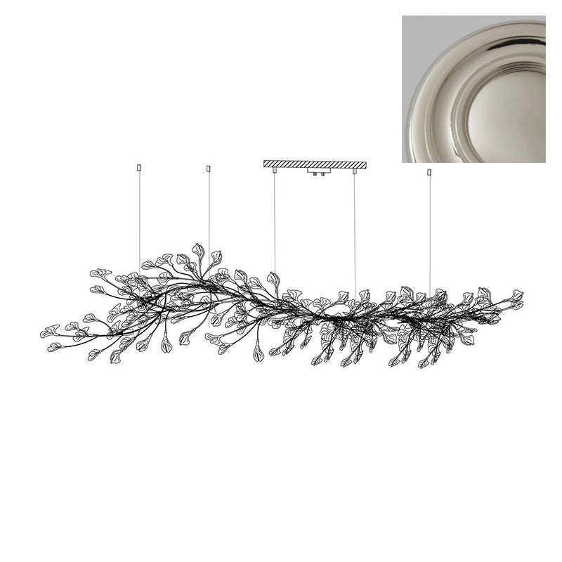 Calix Kroonluchter Frame Keramisch Gingko Bladkap Wit Goud Modern