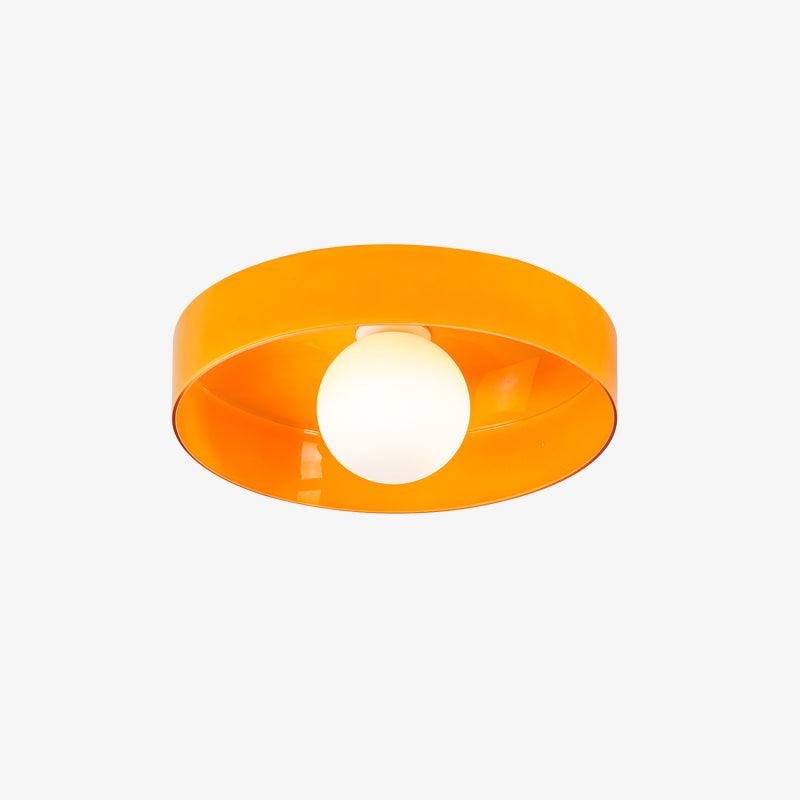 Diroxen plafondlamp oranje ring speels sculpturaal