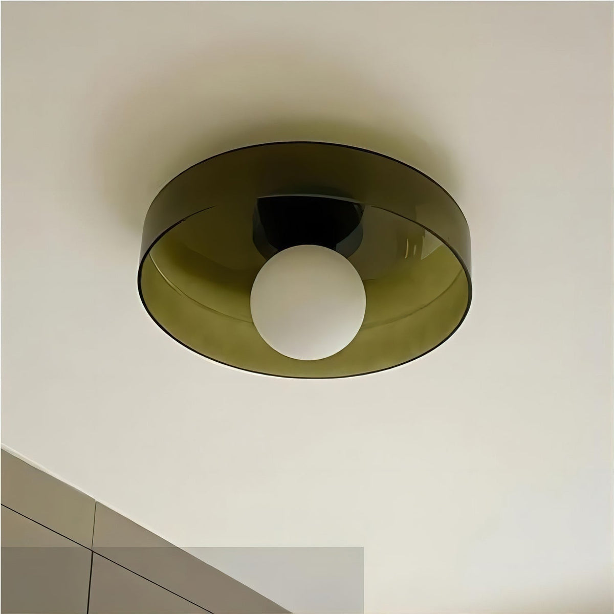 Diroxen plafondlamp oranje ring speels sculpturaal