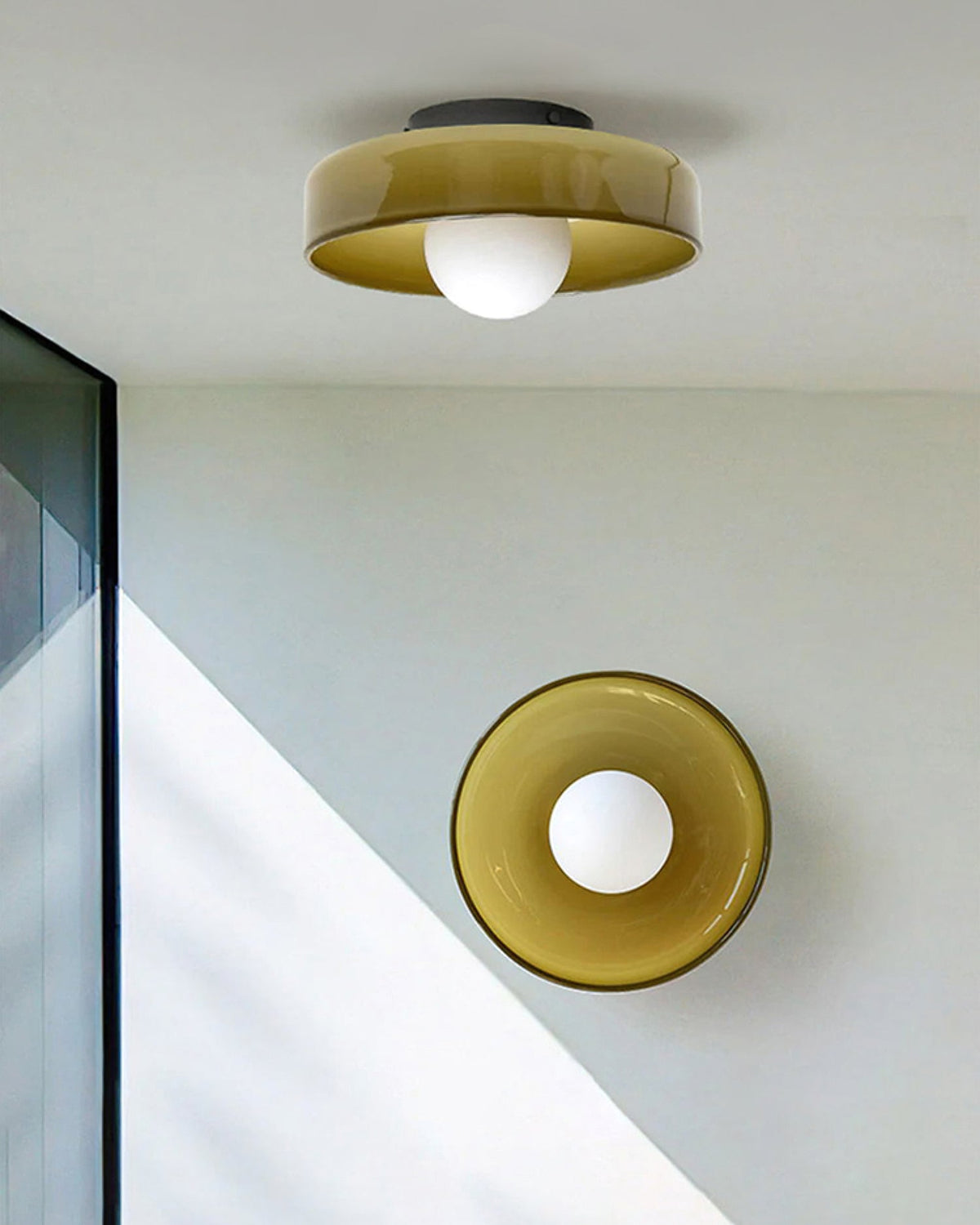 Diroxen plafondlamp oranje ring speels sculpturaal