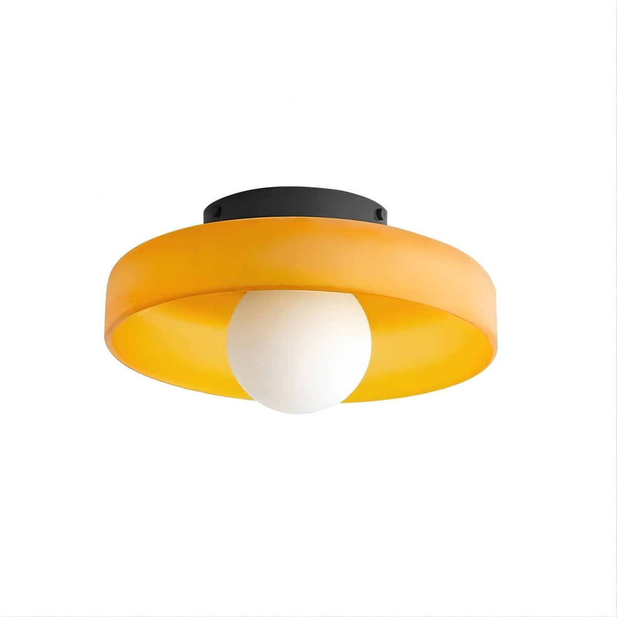 Diroxen plafondlamp oranje ring speels sculpturaal