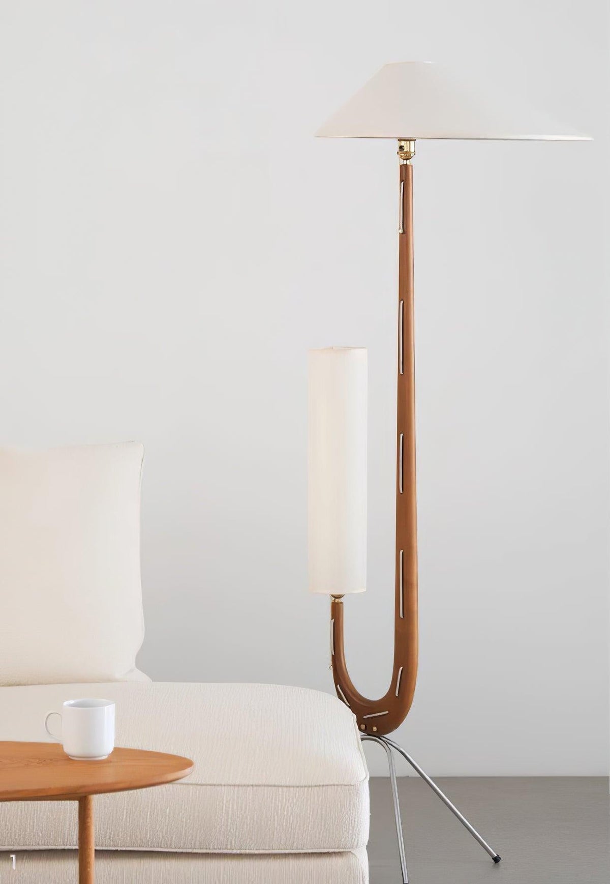 Novael vloerlamp van stof in Scandinavische stijl