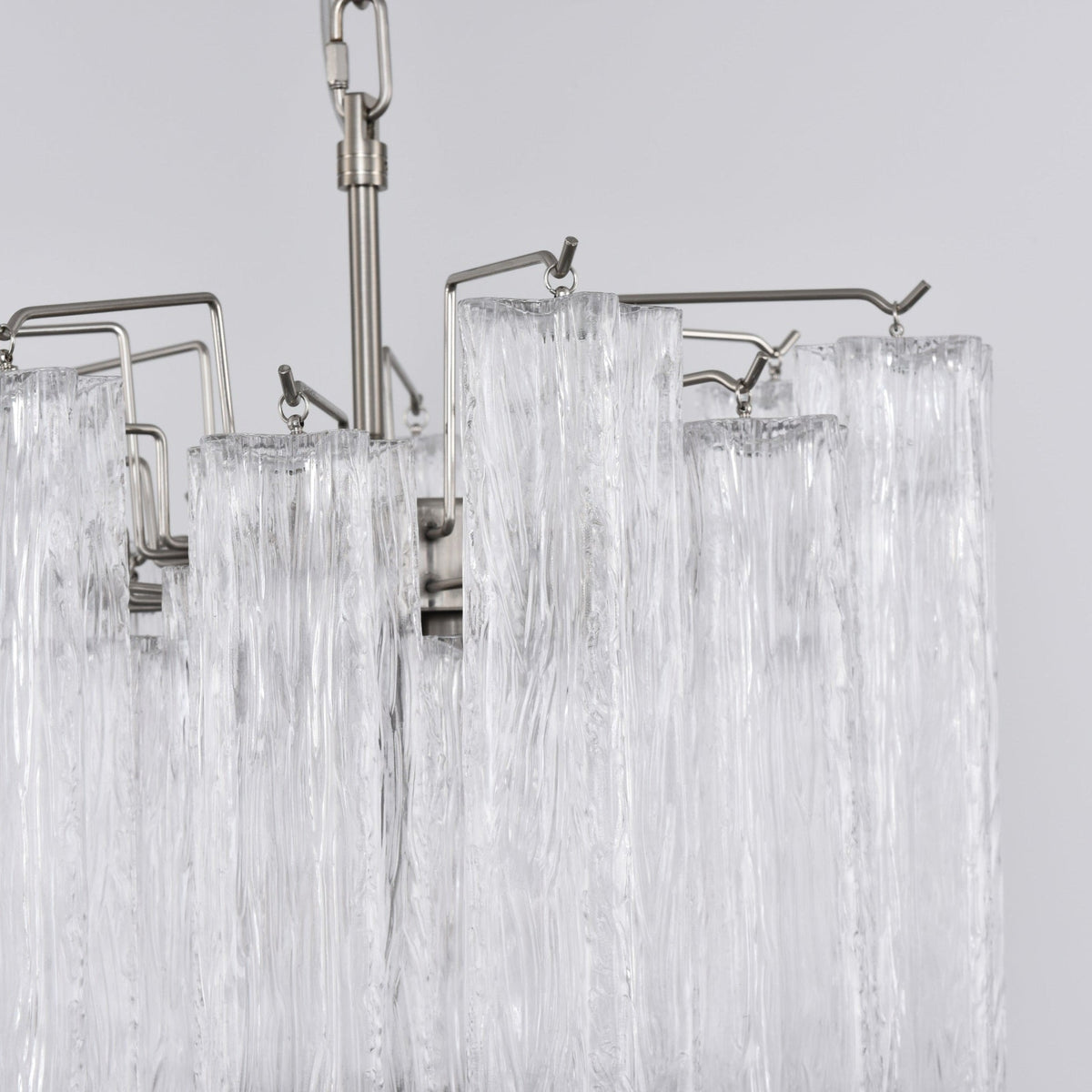 Celorora kroonluchter met heldere Murano-glasbuis, tiered modern