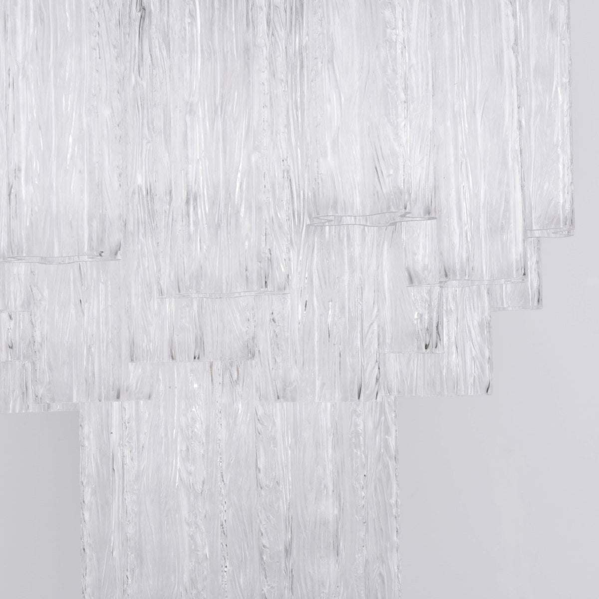Celorora kroonluchter met heldere Murano-glasbuis, tiered modern