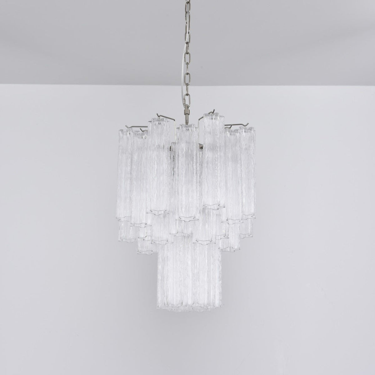 Celorora kroonluchter met heldere Murano-glasbuis, tiered modern