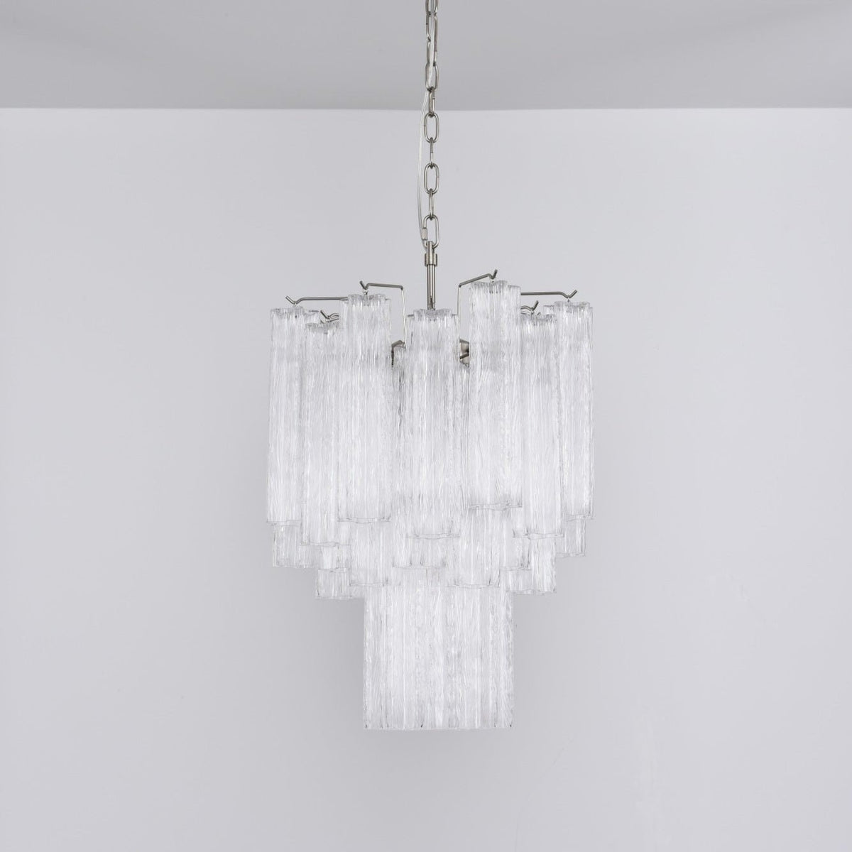 Celorora kroonluchter met heldere Murano-glasbuis, tiered modern