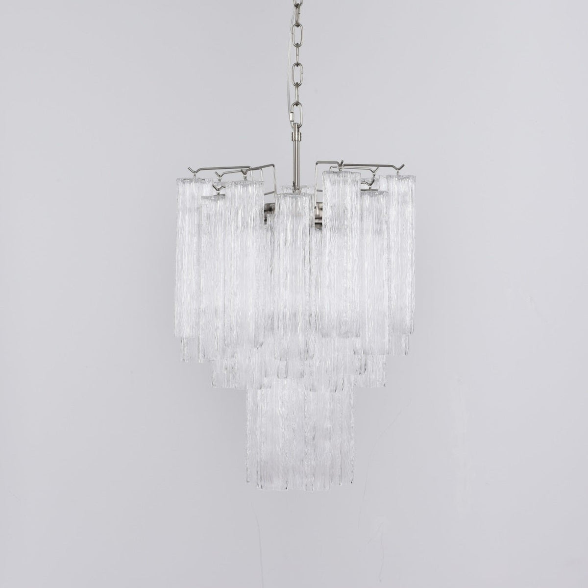 Celorora kroonluchter met heldere Murano-glasbuis, tiered modern