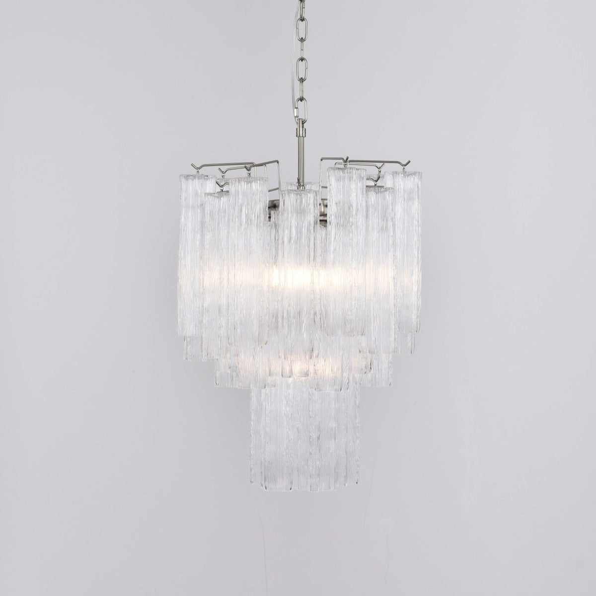 Celorora kroonluchter met heldere Murano-glasbuis, tiered modern