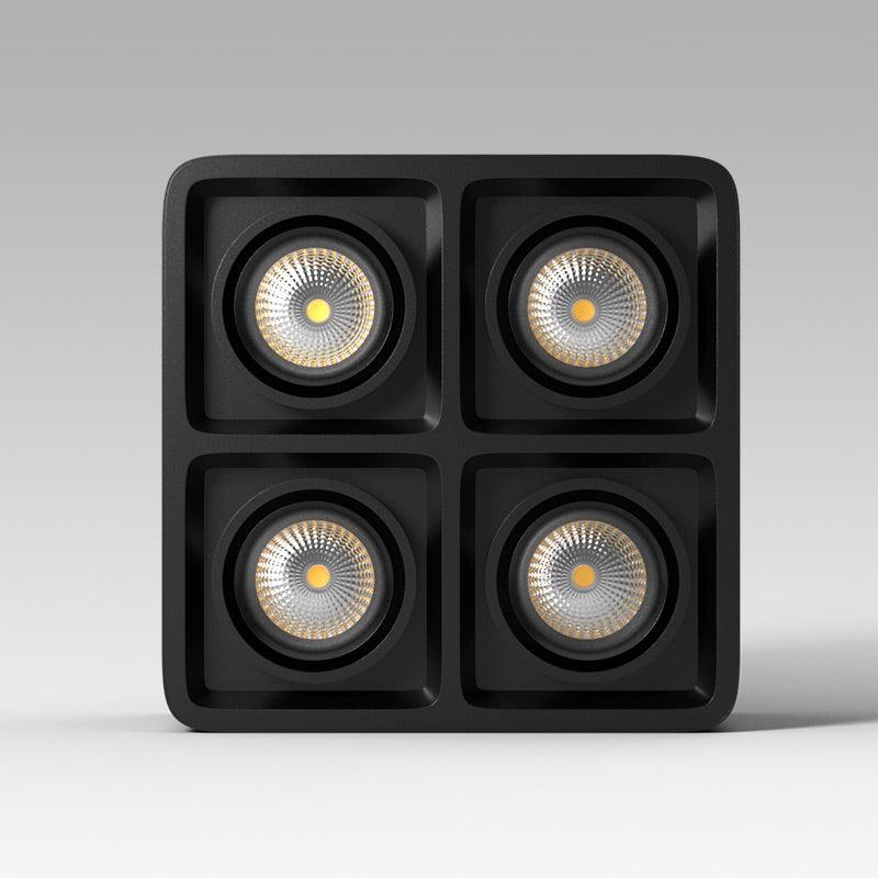 Devely Spotlight Vlakke Plafondmontage Dubbele LED Hoekige Minimalistische