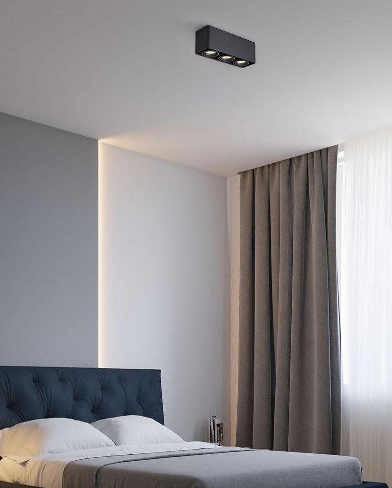 Devely Spotlight Vlakke Plafondmontage Dubbele LED Hoekige Minimalistische