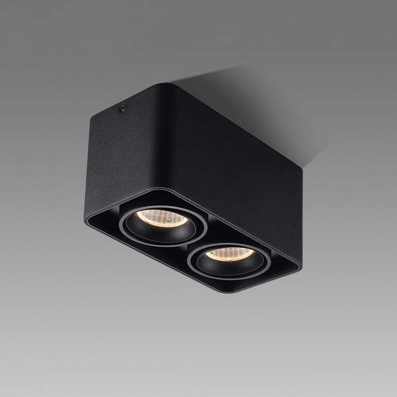 Devely Spotlight Vlakke Plafondmontage Dubbele LED Hoekige Minimalistische