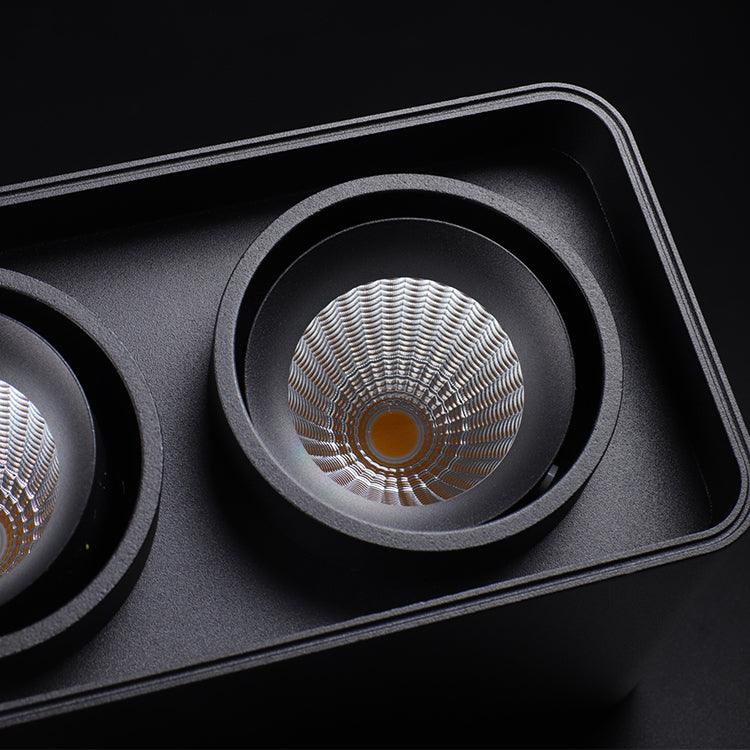 Devely Spotlight Vlakke Plafondmontage Dubbele LED Hoekige Minimalistische