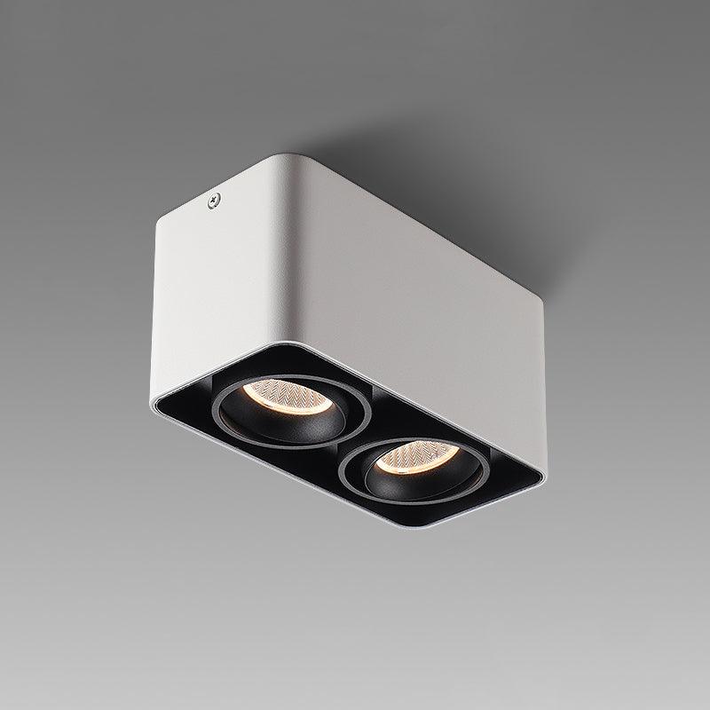 Devely Spotlight Vlakke Plafondmontage Dubbele LED Hoekige Minimalistische