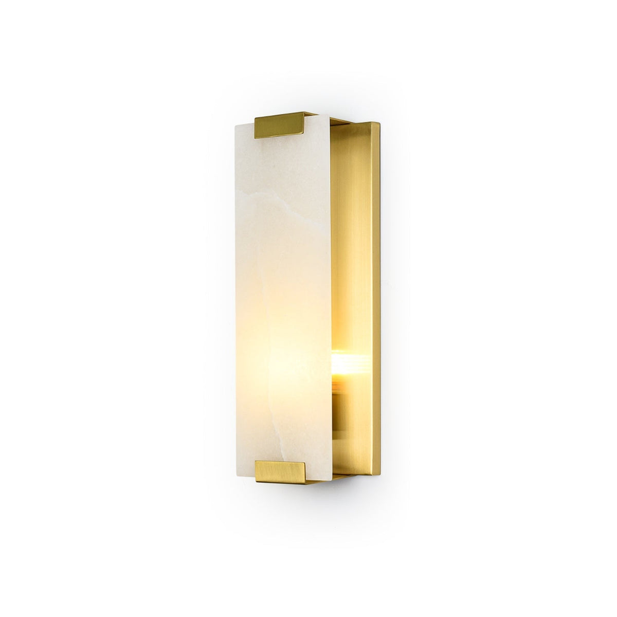 Arrina rechthoekige albasten wandlamp