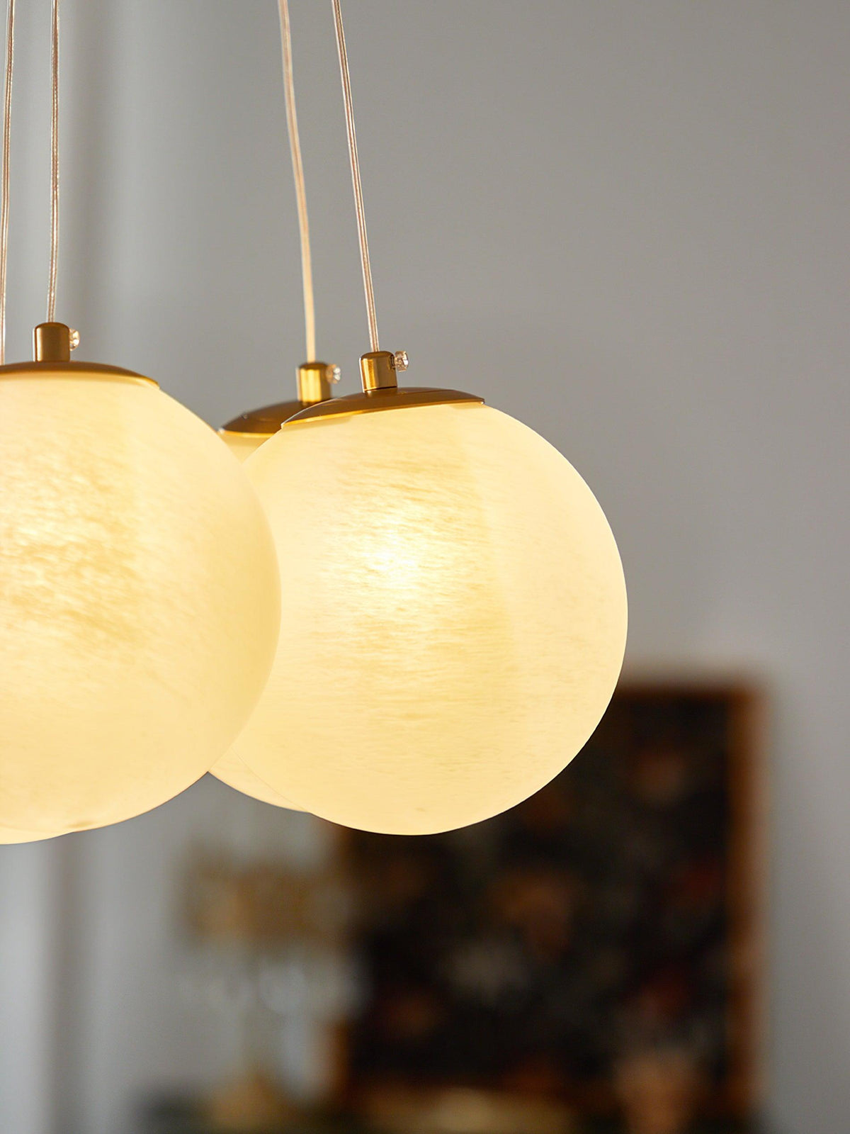 Celalissa Kroonluchter met Glascluster en Matglas