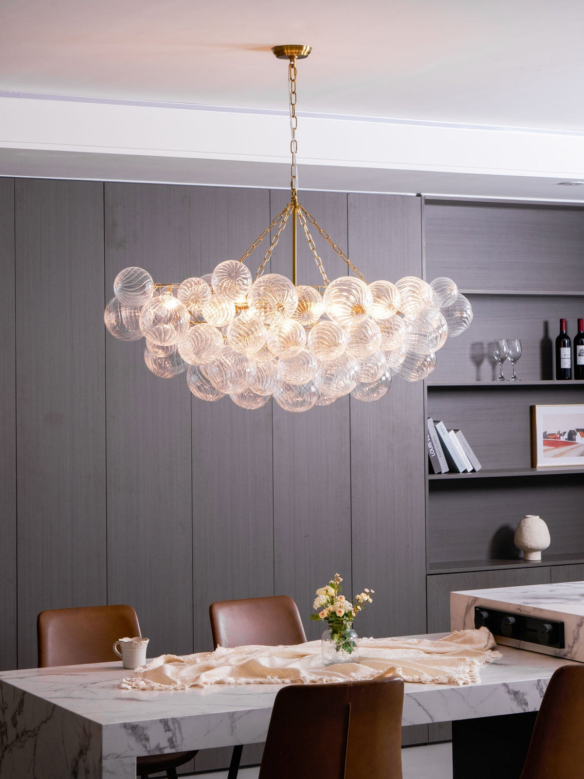Ben Kroonluchter Glasbal Bubbel Modern