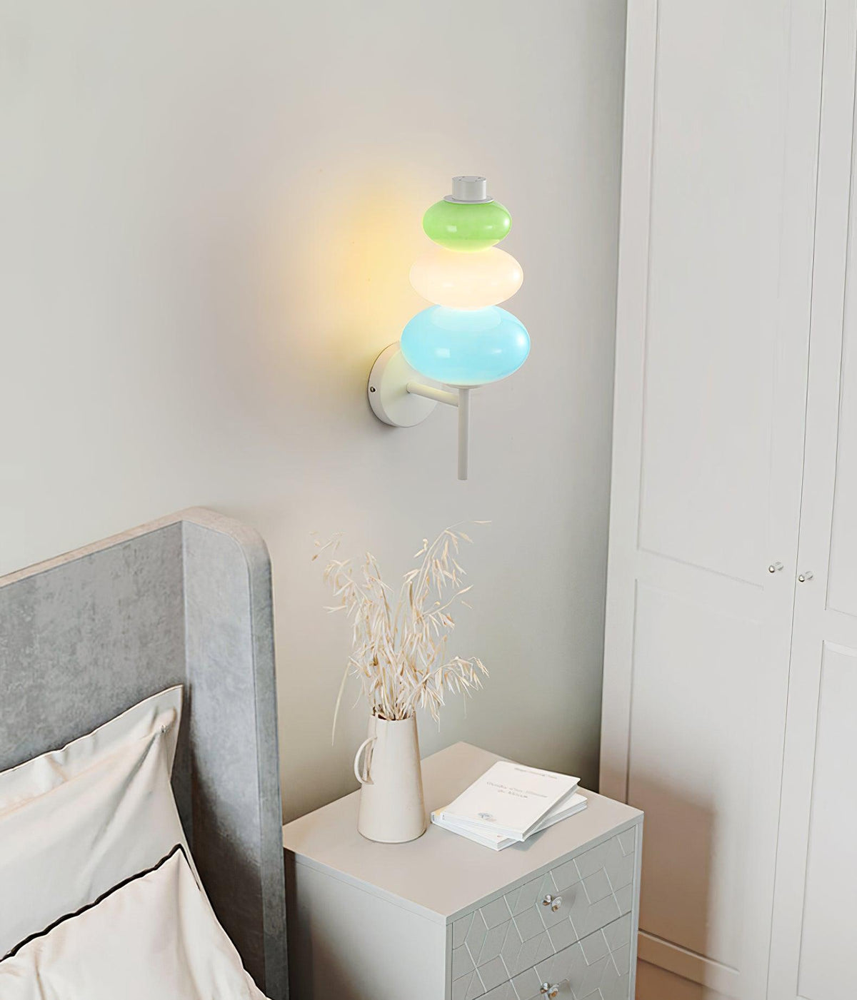 Kiezelvorm modern Glas Wandlamp