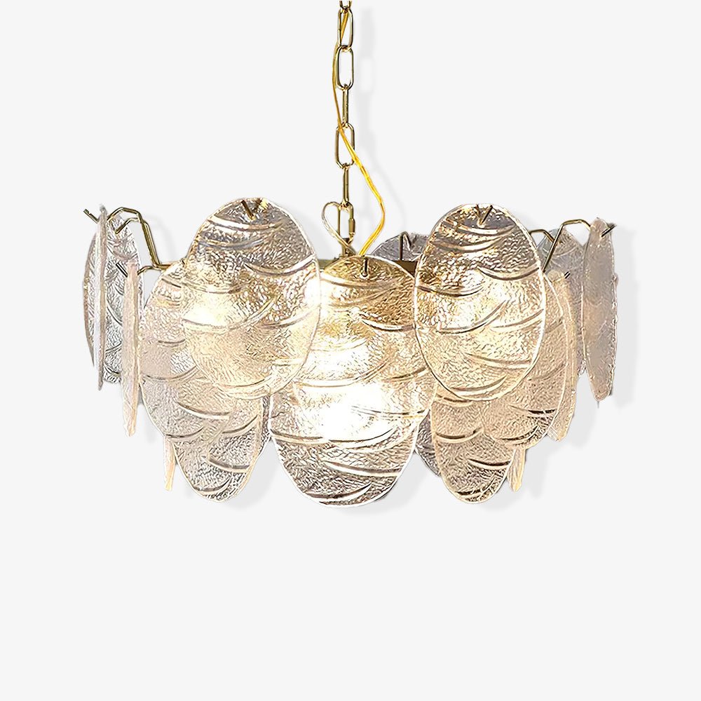 Eirenian Kroonluchter glas Disc Goud