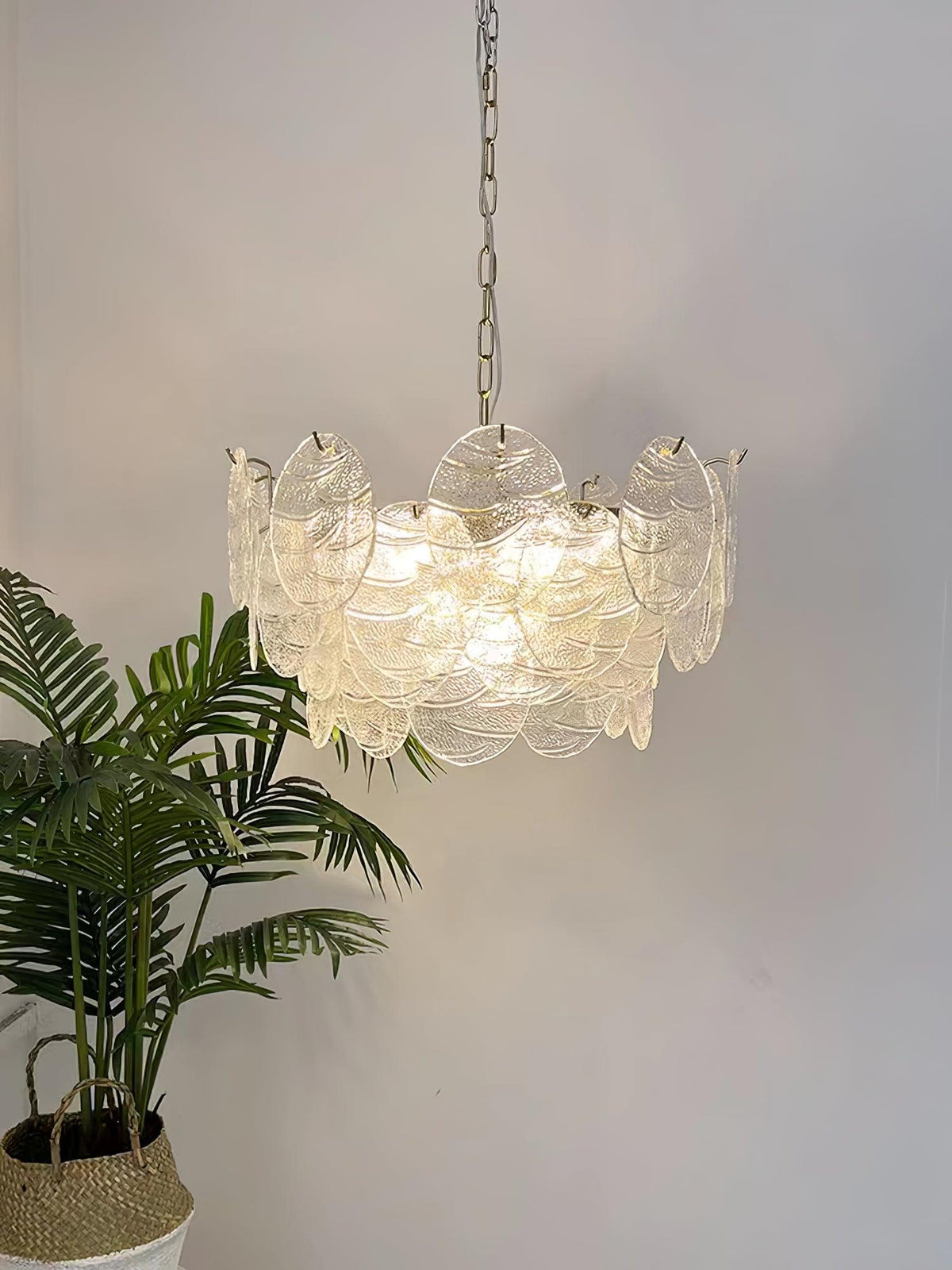 Eirenian Kroonluchter glas Disc Goud