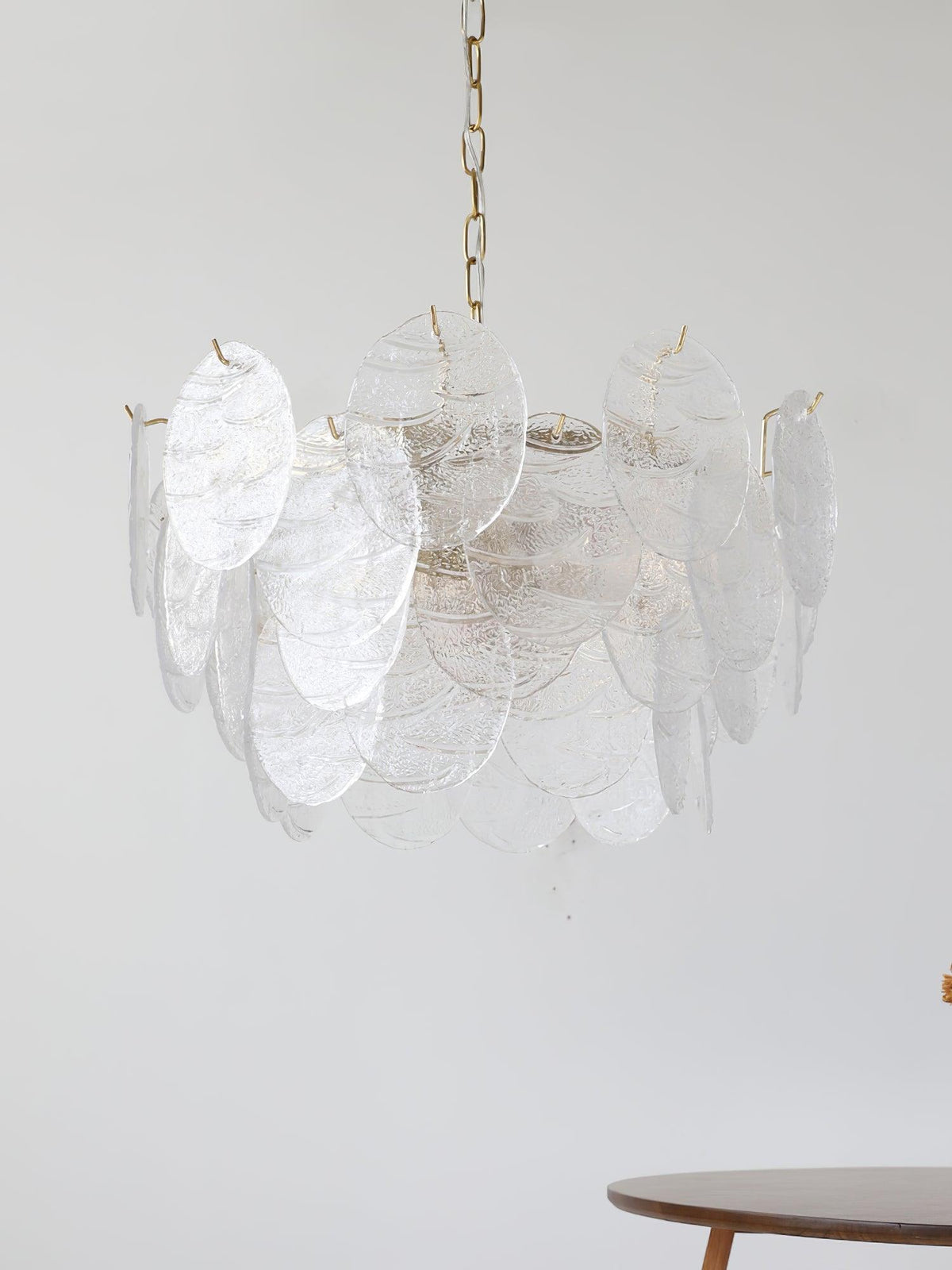 Eirenian Kroonluchter glas Disc Goud
