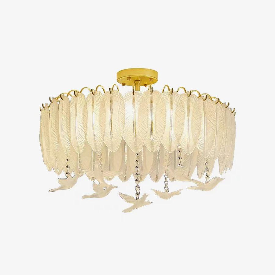 Eiriselle plafondlamp glasveer vogel elegant