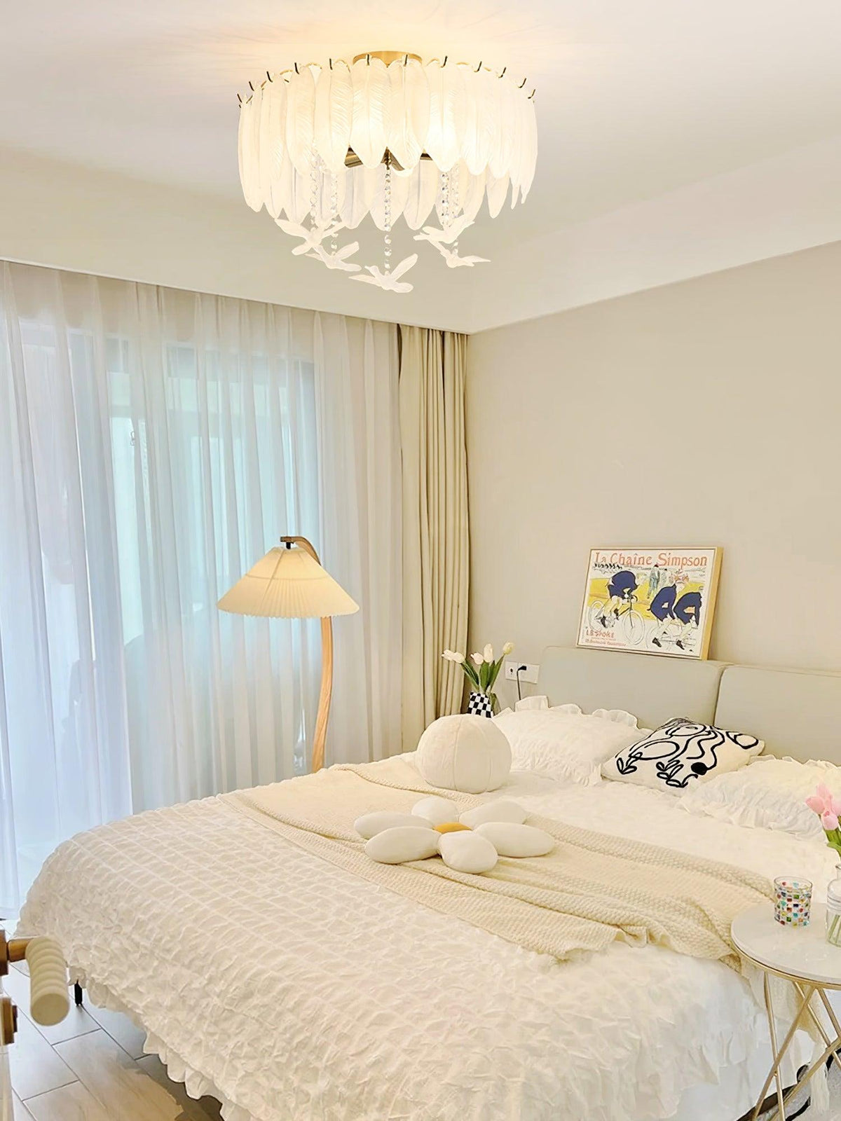 Eiriselle plafondlamp glasveer vogel elegant