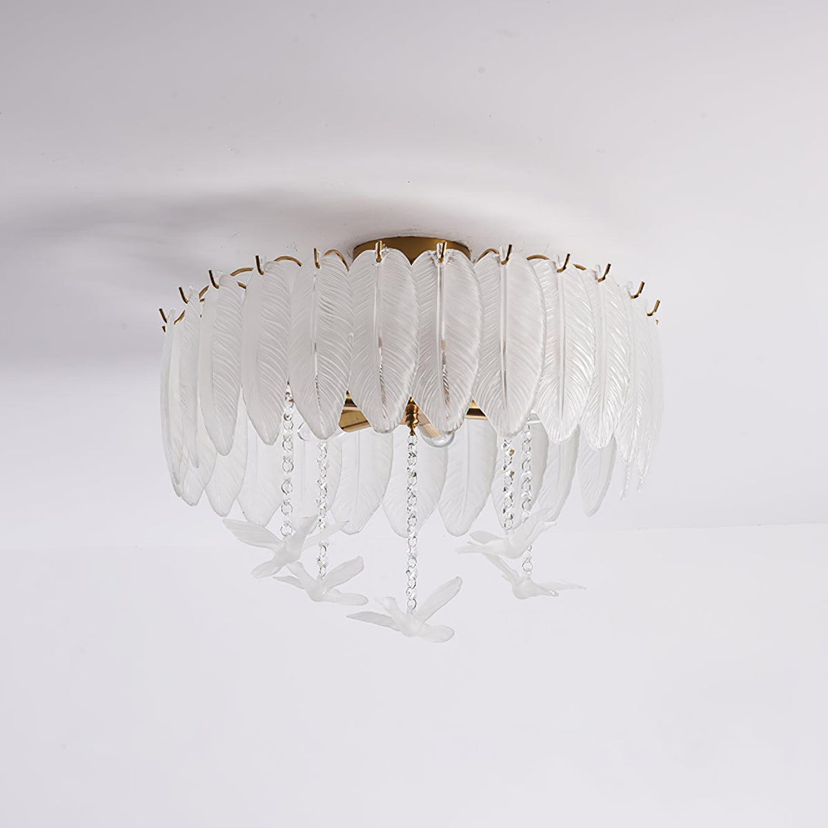 Eiriselle plafondlamp glasveer vogel elegant
