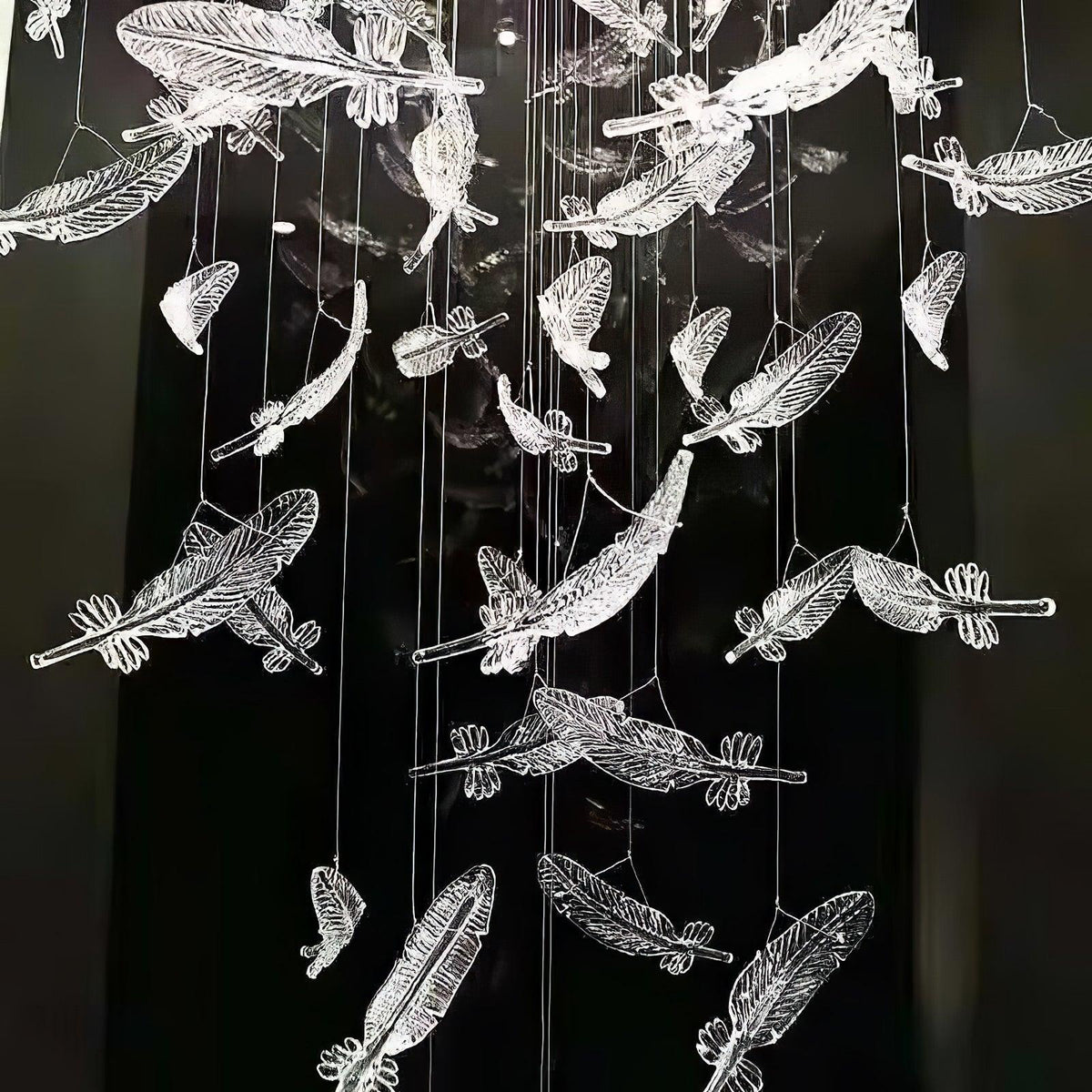 Aetherial glas Leaf Kroonluchter