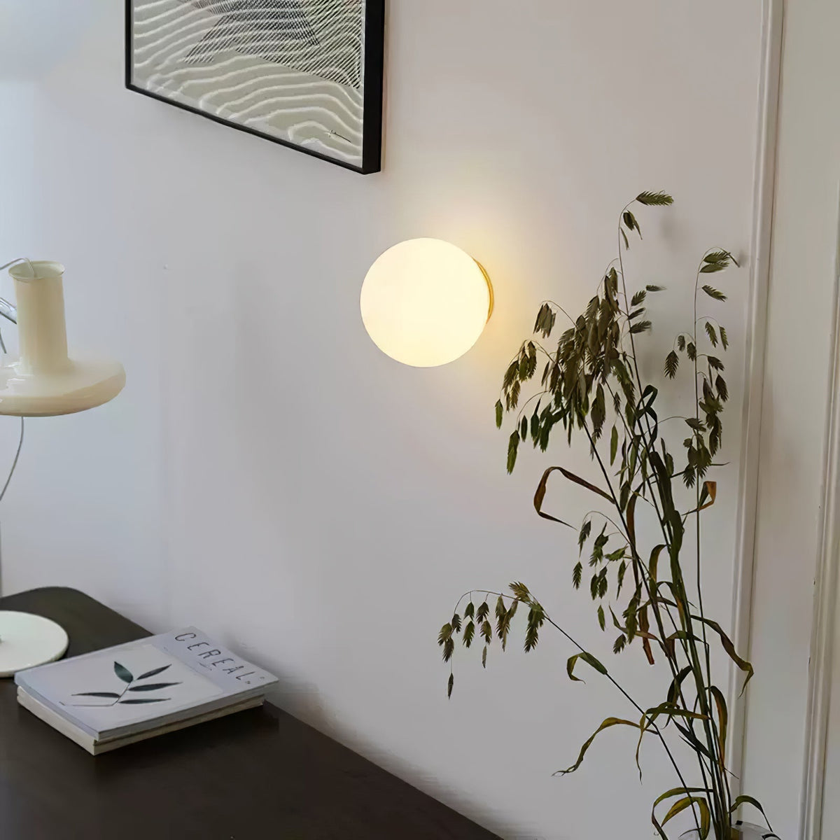 Celorira Moderne minimalistische mini-orb wandlamp van glas