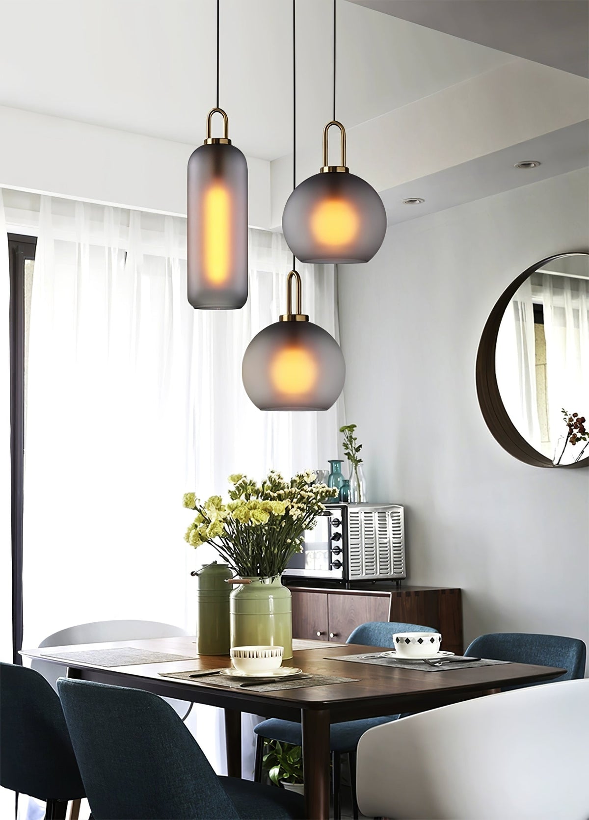 Eirisina hanglamp Pendulum met glazen kap