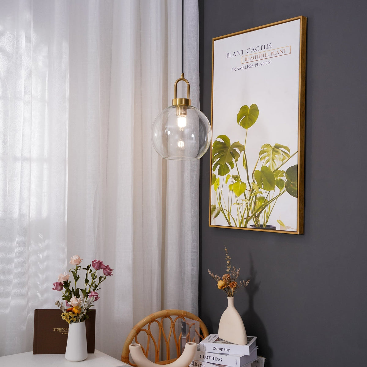 Eirisina hanglamp Pendulum met glazen kap