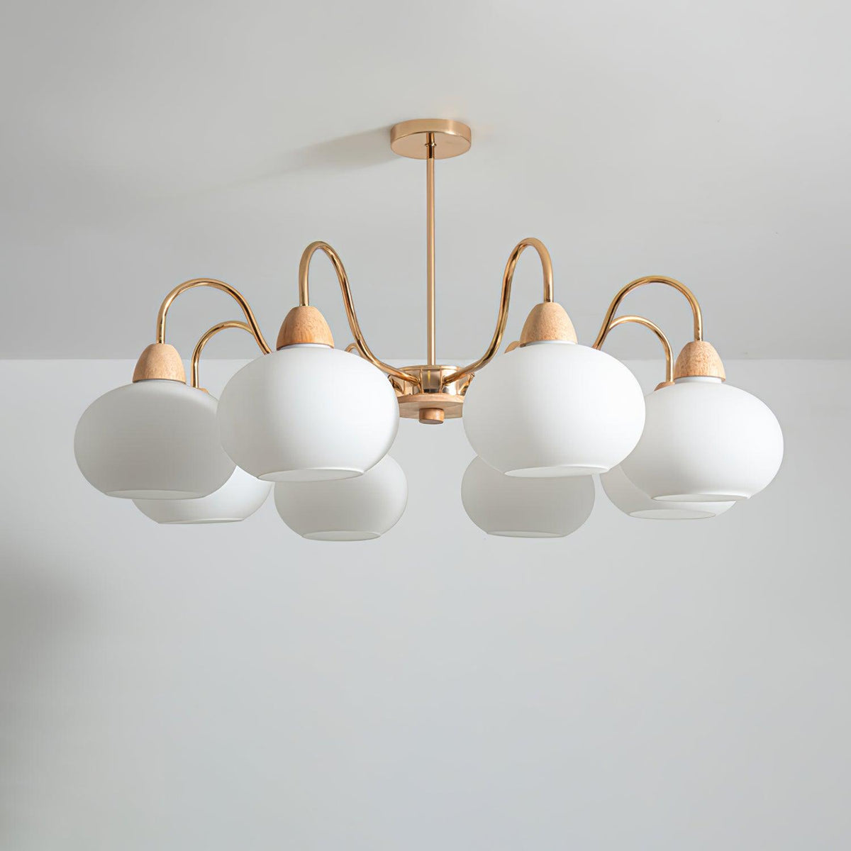 Zevena kroonluchter met glas