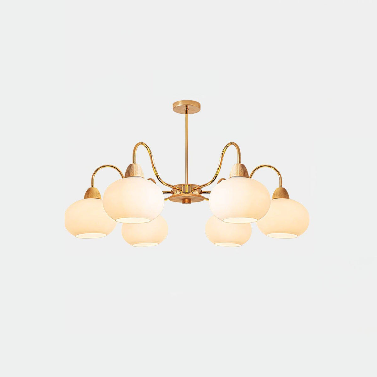 Zevena kroonluchter met glas