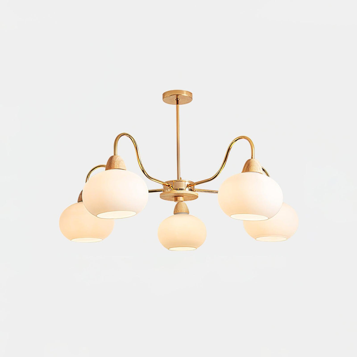Zevena kroonluchter met glas
