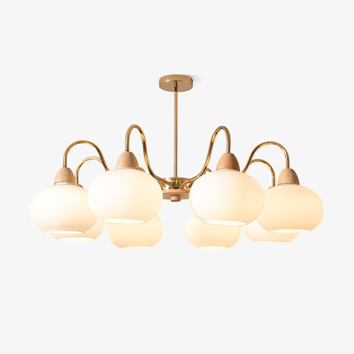 Zevena kroonluchter met glas