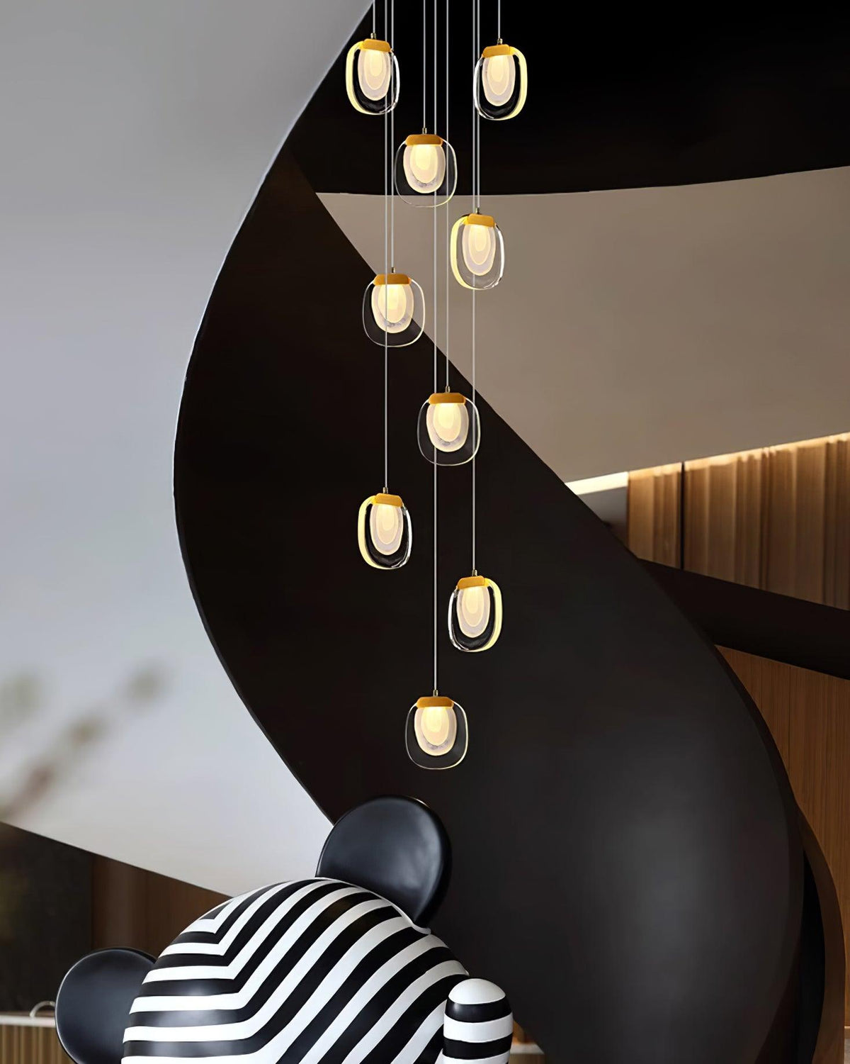 Avesia Minimalistische hanglamp van glas met Trede