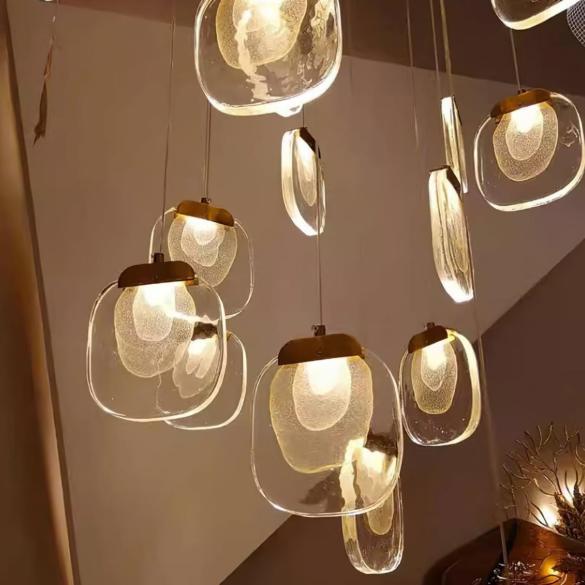 Avesia Minimalistische hanglamp van glas met Trede