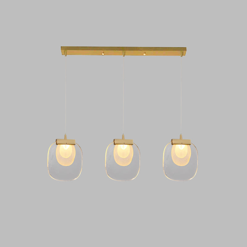 Avesia Minimalistische hanglamp van glas met Trede