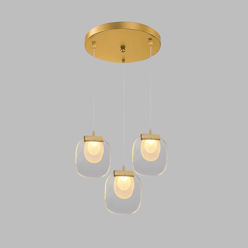 Avesia Minimalistische hanglamp van glas met Trede
