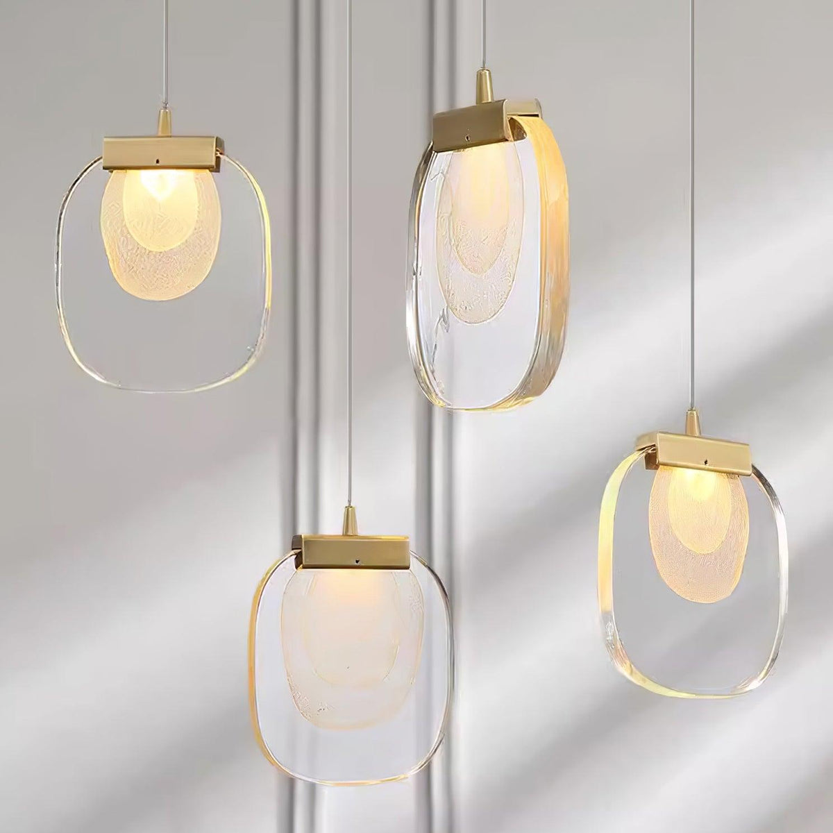 Avesia Minimalistische hanglamp van glas met Trede
