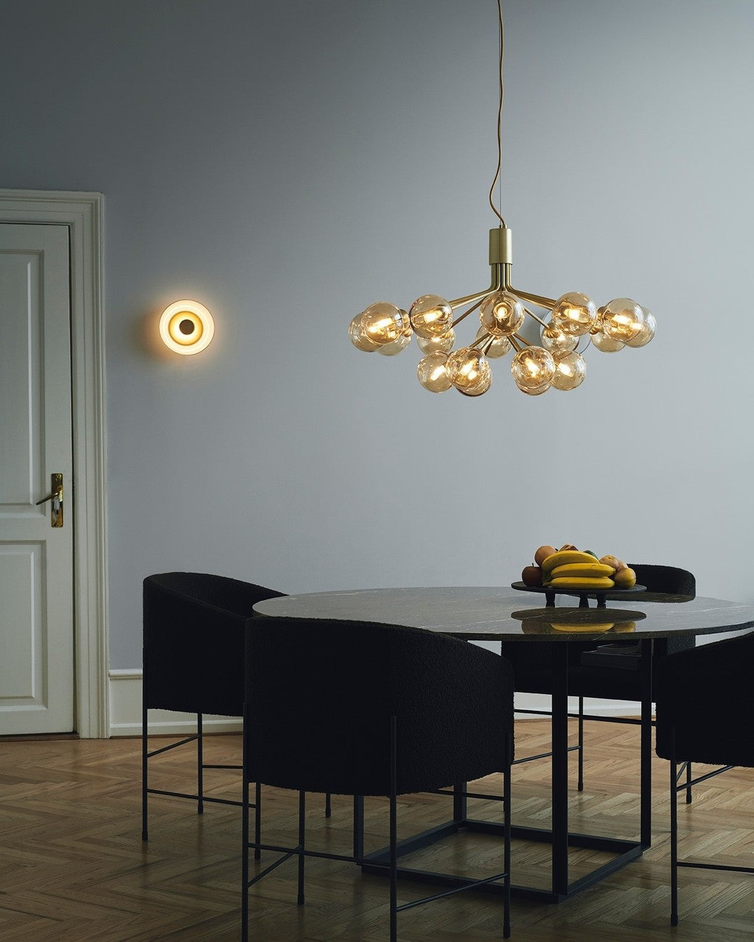 Eirelelle Hanglamp Glas cluster van glazen bollen Messing
