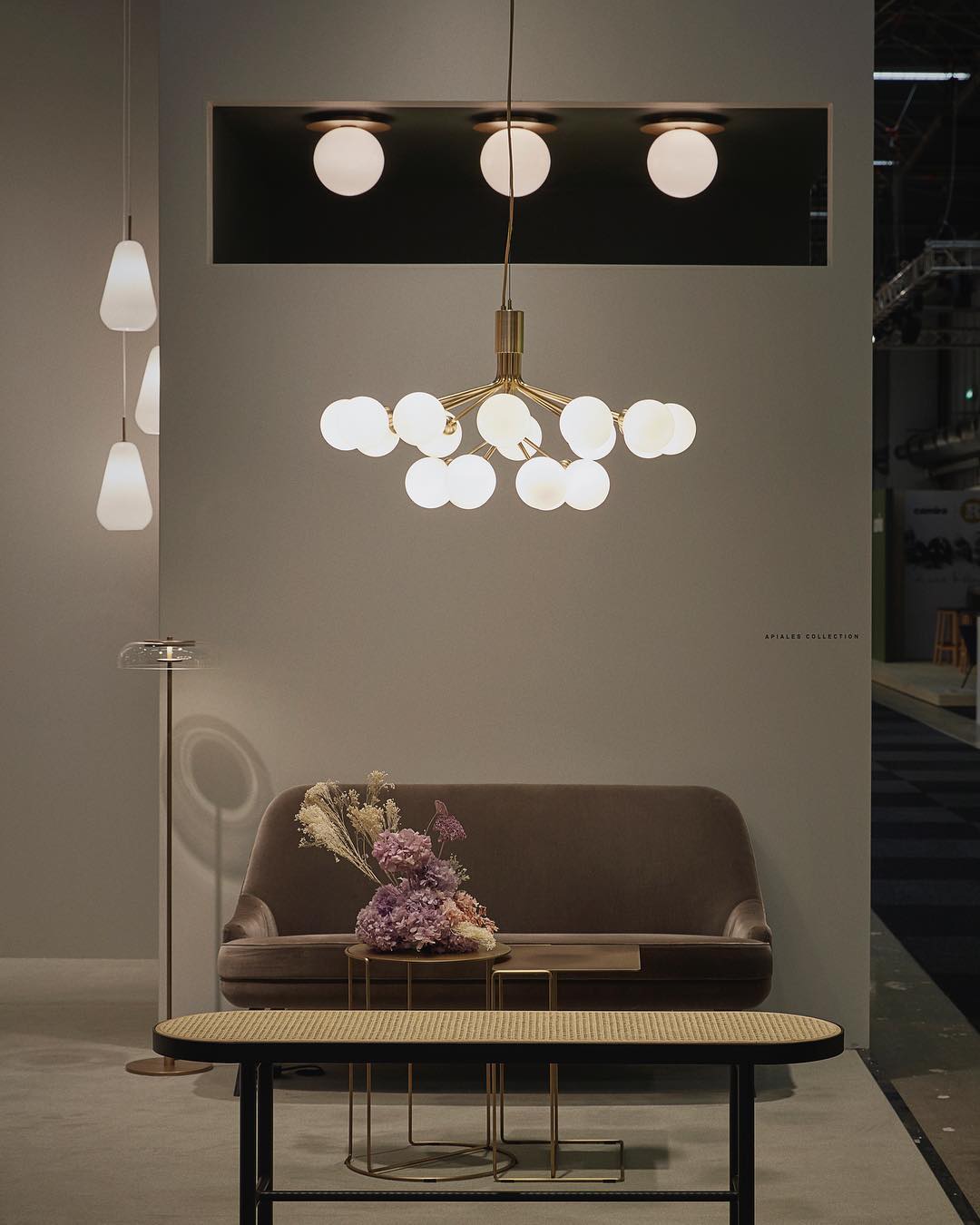 Eirelelle Hanglamp Glas cluster van glazen bollen Messing