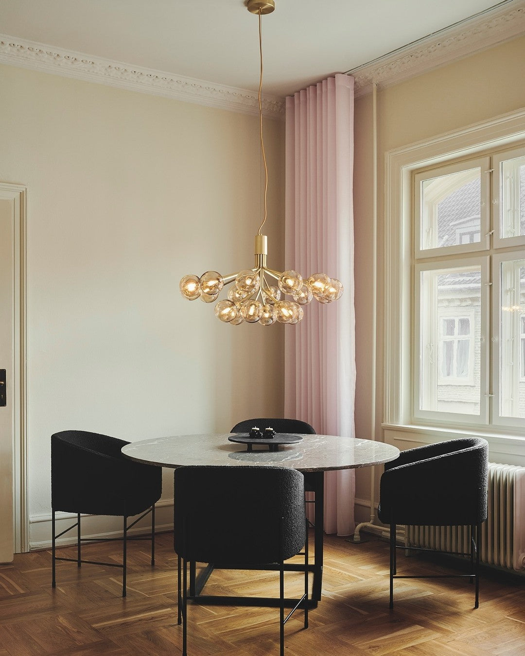 Eirelelle Hanglamp Glas cluster van glazen bollen Messing