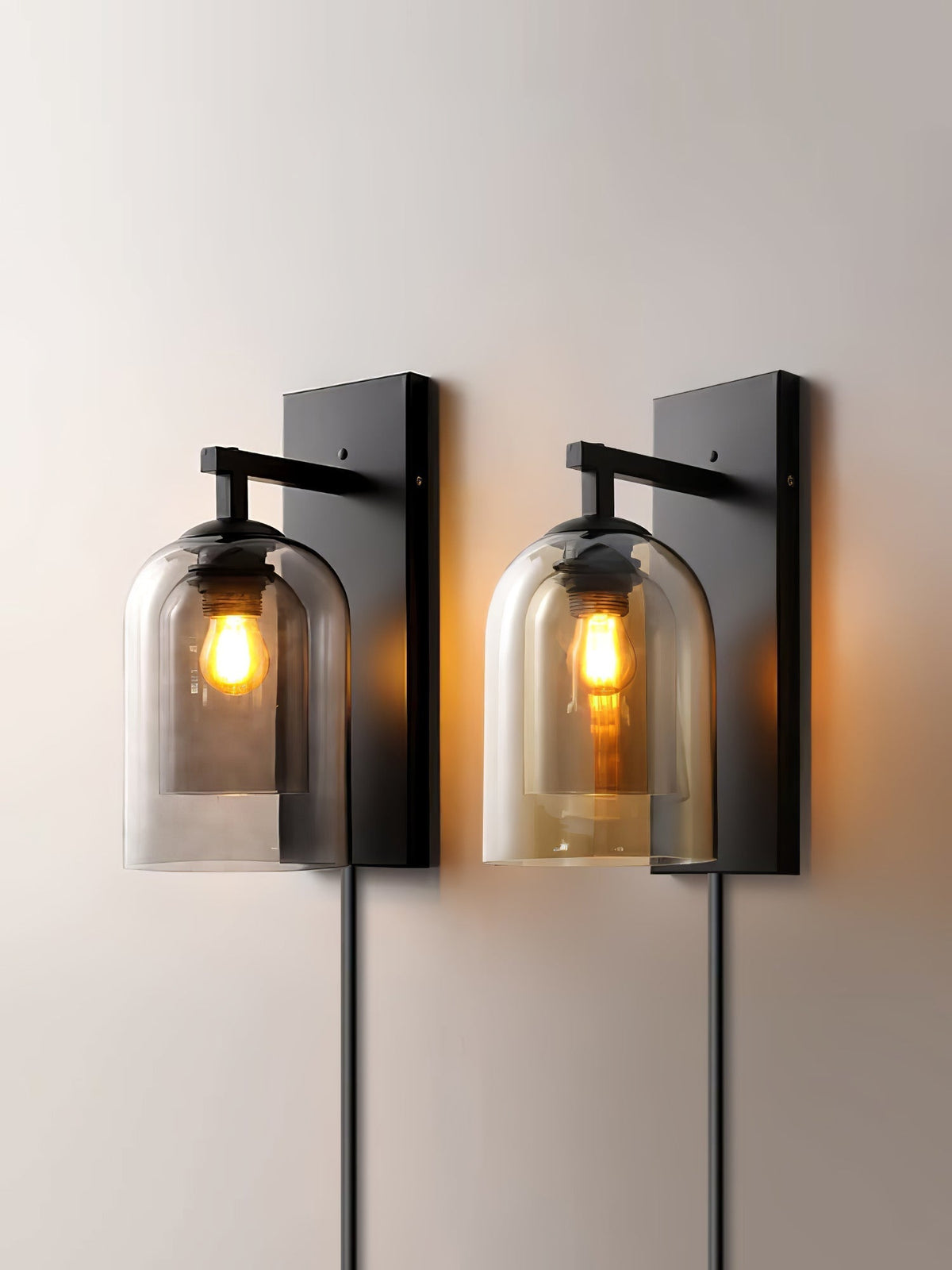 Celerira Noordse kunst Tubular wandlamp met stekker van glas