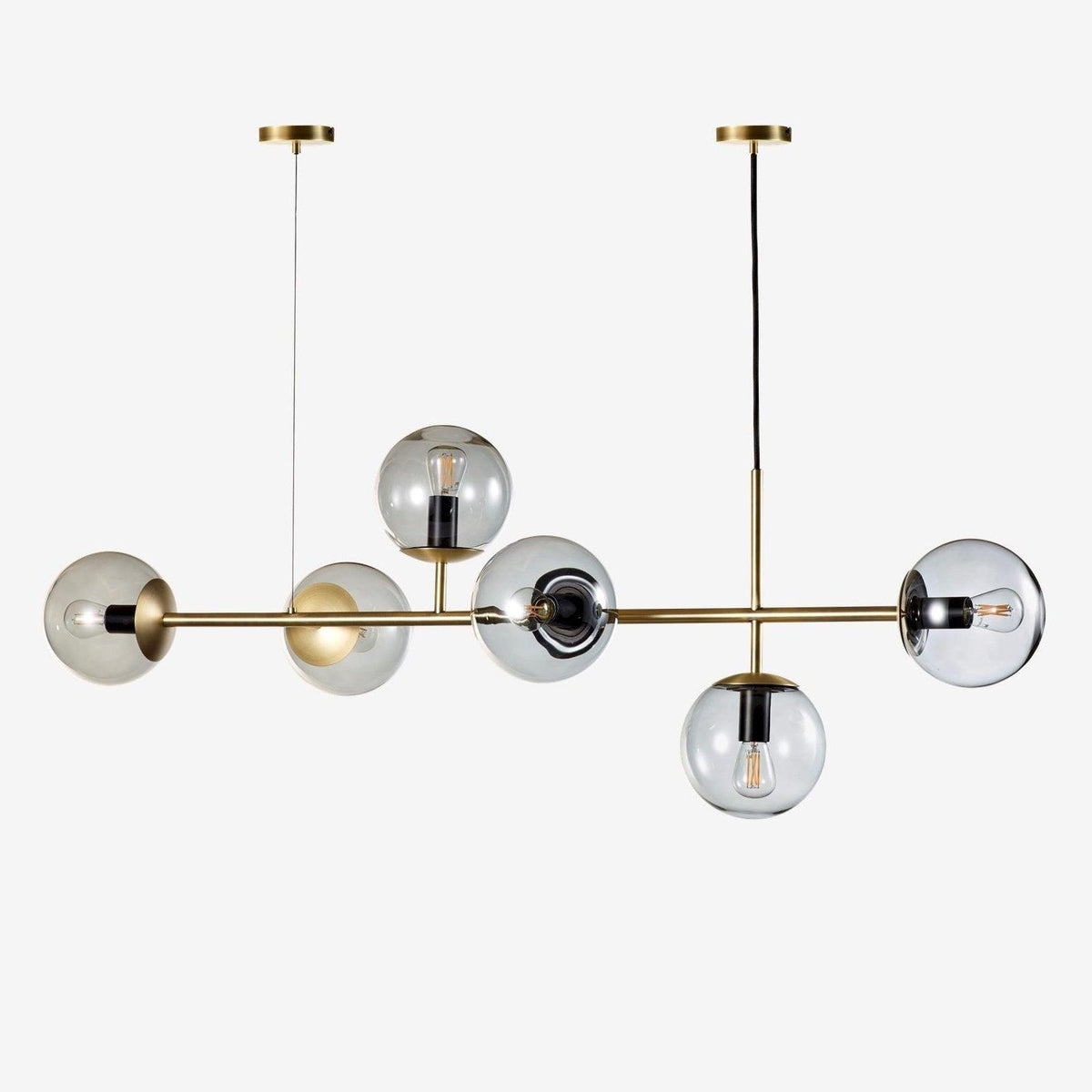 Yorvin hanglamp orb messing glas voor woonkamer